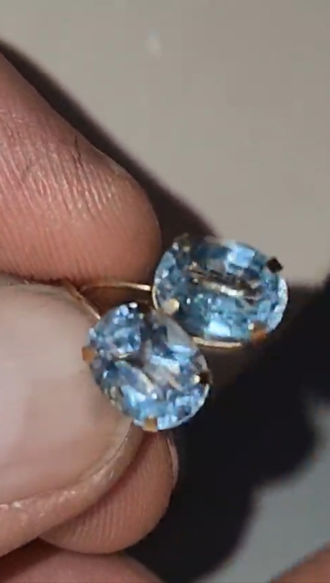 Blue Oval Studs
