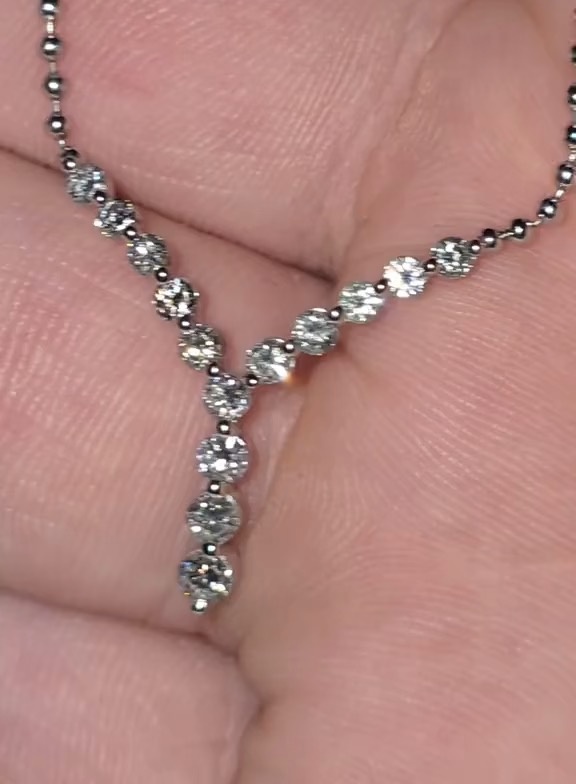 Diamond Y Necklace