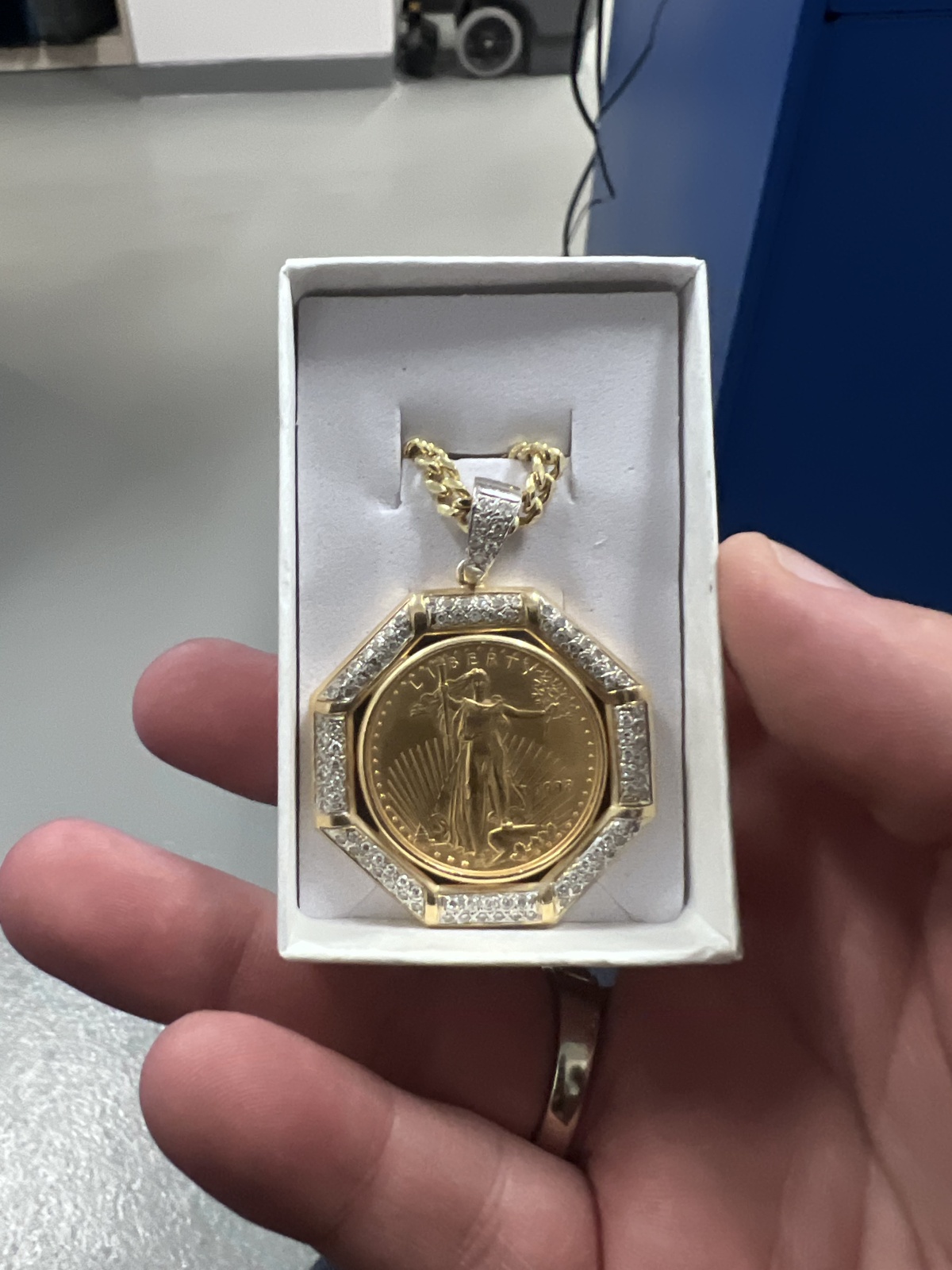 Gold Coin Pendant