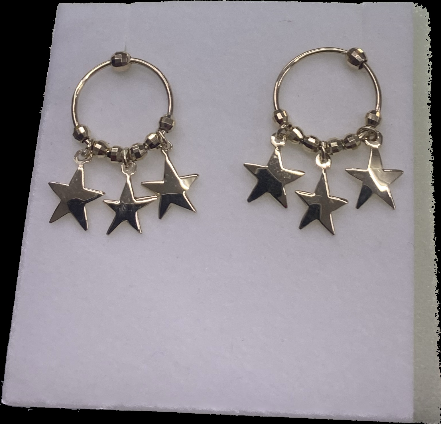 Gold Star Charm Earrings