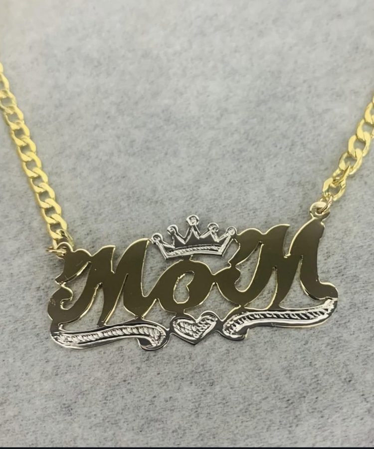 Custom name pendant made by The Trouble Studio