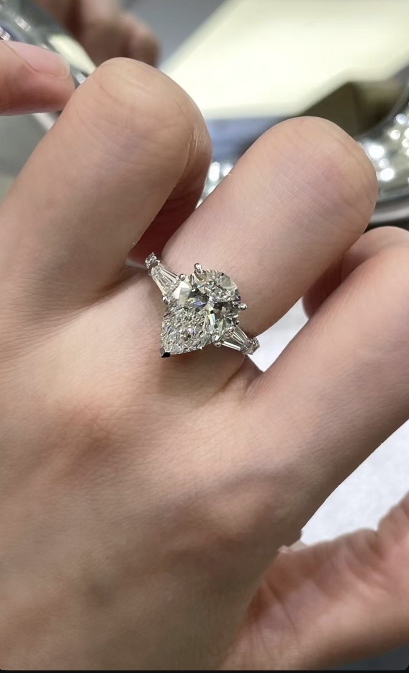 Pear Diamond Ring