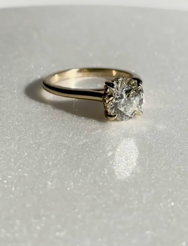 Custom wedding and engagement ring made by The Trouble Studio