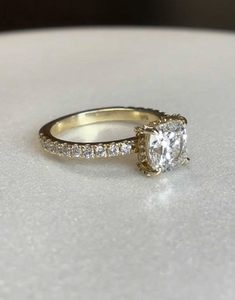 Custom wedding and engagement ring made by The Trouble Studio